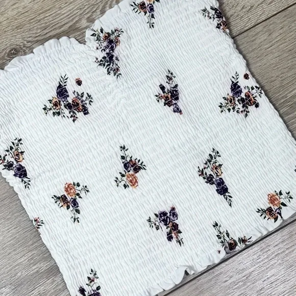 NWT Rue 21 Floral Smocked Tube Top - Picture 3 of 8